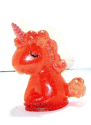 Unicorn Figurine ( Red) Glitter
