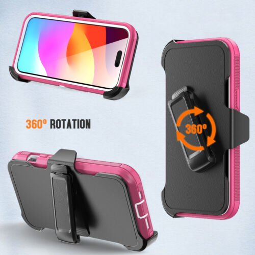 Für iPhone 15 14 13 Pro Max 12 11 XR stoßfeste robuste Ständer Hülle/Gürtelclip - Bild 10 von 26