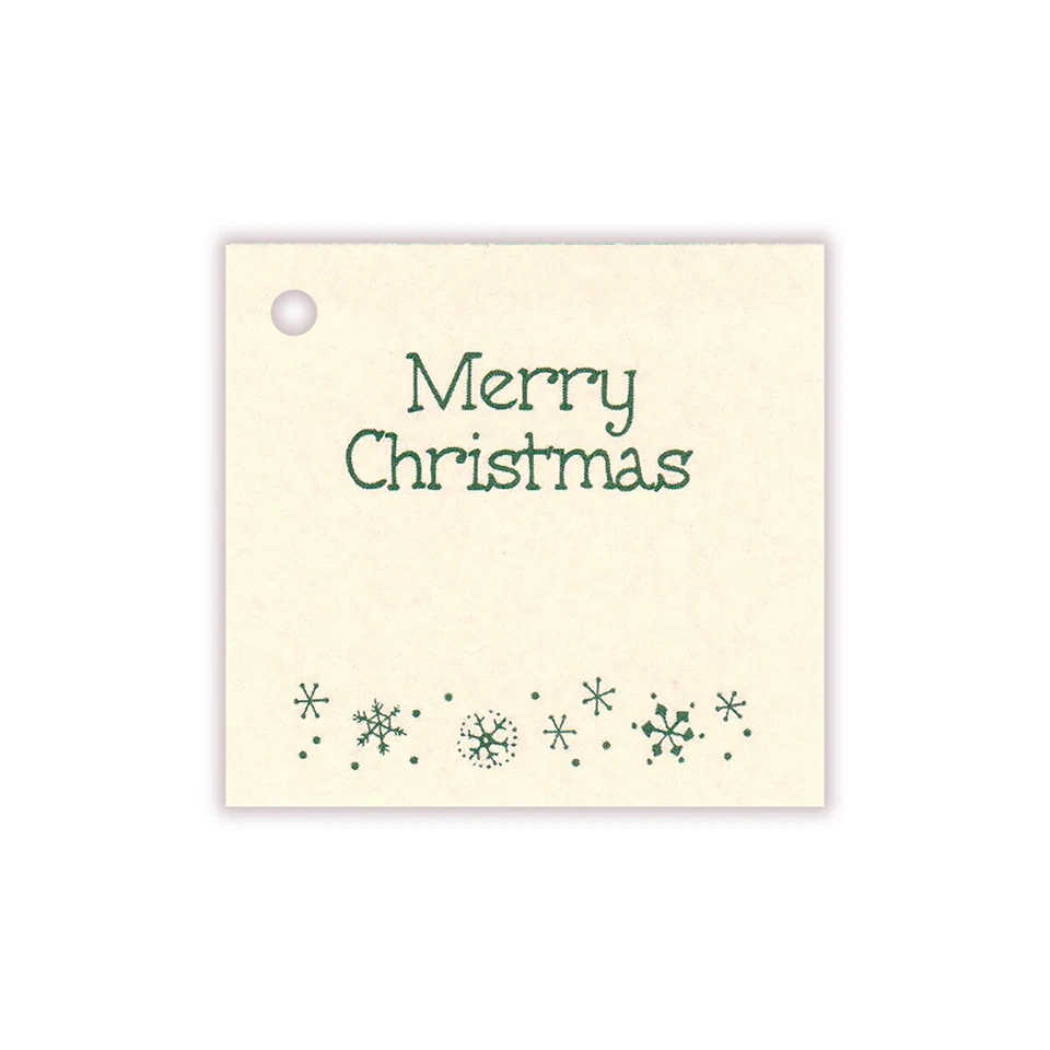 KIMMERIC STUDIO 50 MERRY CHRISTMAS HANG TAGS & Strings, Vendor Tags,Craft Show Tags,Gift Tags