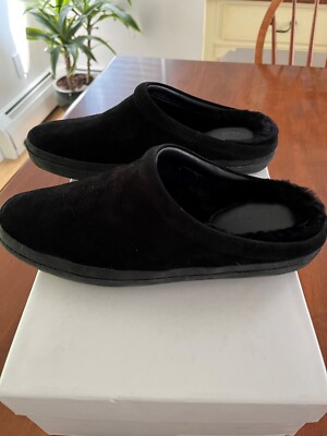 Vince Men’s size 8.5 black mules fleece lined NEW Vince Mens Porter Black Mule Slippers Size 8 1/2 M | eBay main image 4
