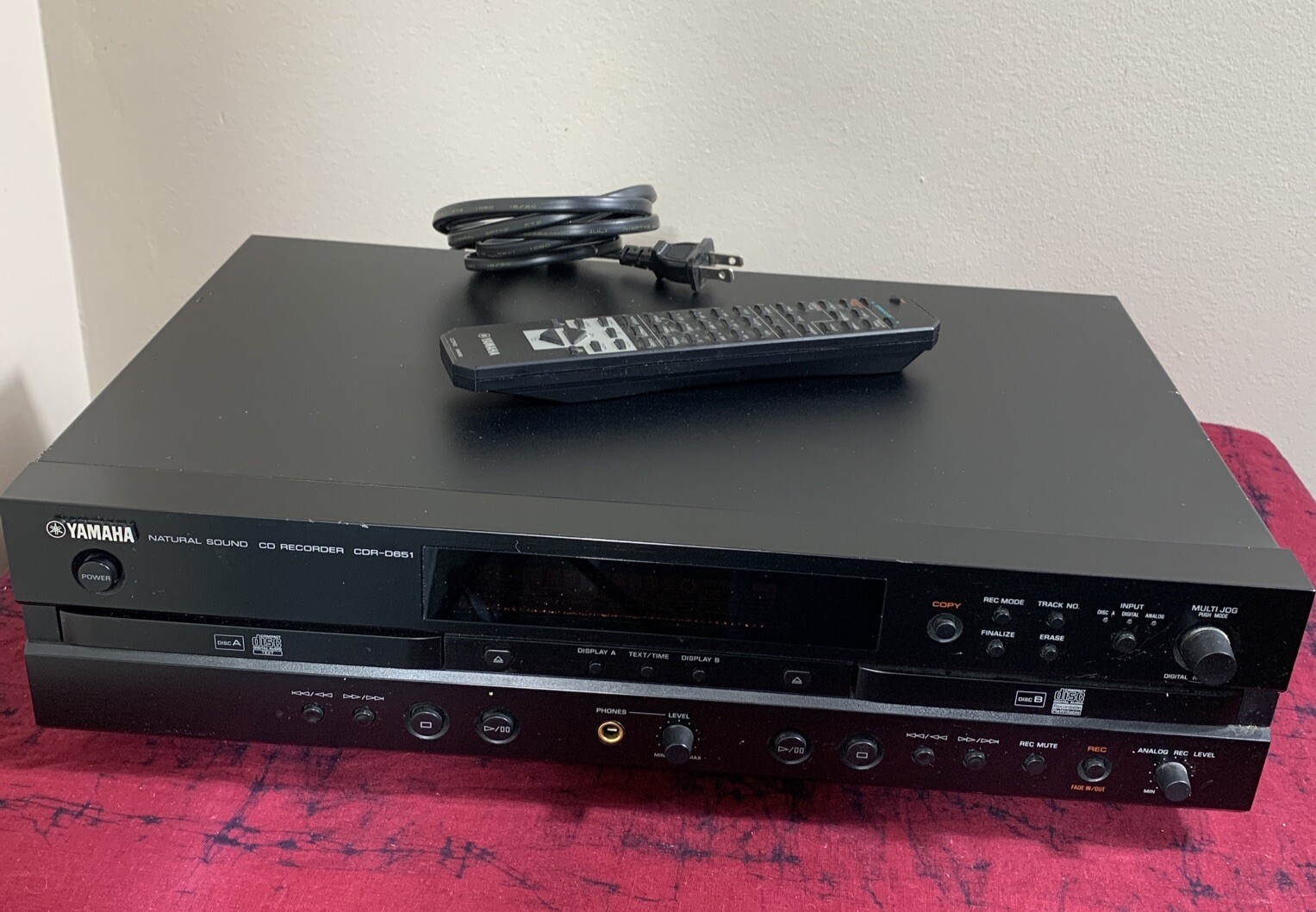 Yamaha CDRD651 CD Double Deck Recorder Player Combo With Remote eBay