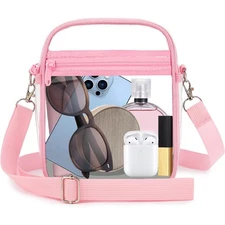 Clear Crossbody Bag, Stadium Approved Clear Purse Messenger Bag for Concerts ...