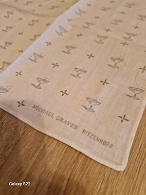 Serviette Baumwolle Michael Graves Design Ritzenhoff Taschentuch Vintage