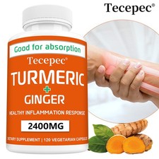 Turmeric 95 Curcumin 2400mg Extract Ginger Black Pepper Antioxidant 120Capsules
