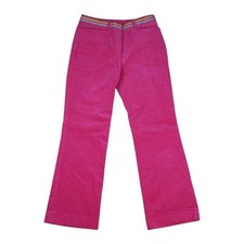 Lilly Pulitzer Y2K Corduroy Pants Womens 0 Pink Bootcut Flare Stretch Preppy Vtg