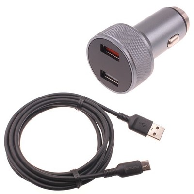 For Pixel 9a/9/10/Pro/XL - Car Charger 24W Fast 2-Port 6ft USB-C Cable DC