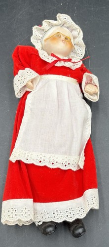 Vtg Mrs. Claus Ornament Porcelain - Picture 2 of 3