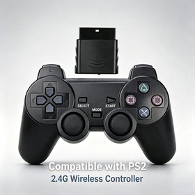 Wireless Controller For Sony PlayStation PS2 2.4GHz Dual Vibration Twin Shock