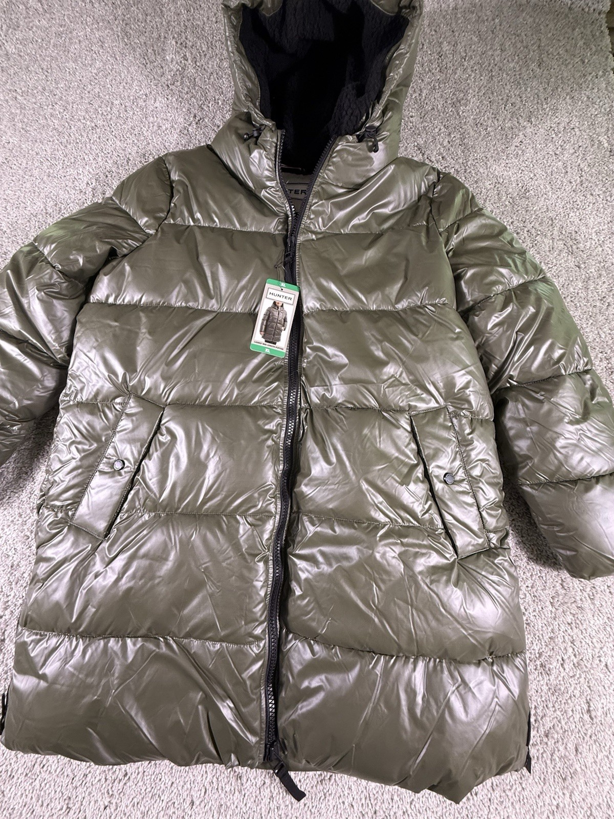 NWT Hunter Women’s Puffer Jacket Size XL Green