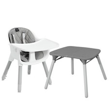 Babyjoy Baby High Chair 4 in 1 Convertible Toddler Table Chair Set w/ PU Cushion
