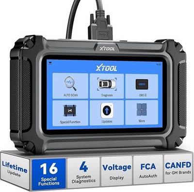 XTOOL D5S OBD2 Scanner Touchscreen Code Reader 16 Resets