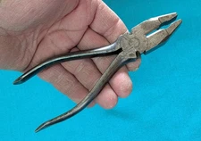 RARE 1920's RED DEVIL S&H # 3800-6 Inch Combination Button's Pliers Wire Cutters