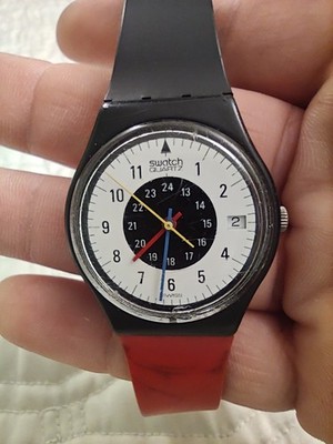 Limited Edition Swatch CHRONO-TECH Rouge & Noir Back To 1984 Reloaded