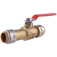 SharkBite Max 3/4 Inch Brass Slip Ball Valve Push to Connect Plumbing Fitting