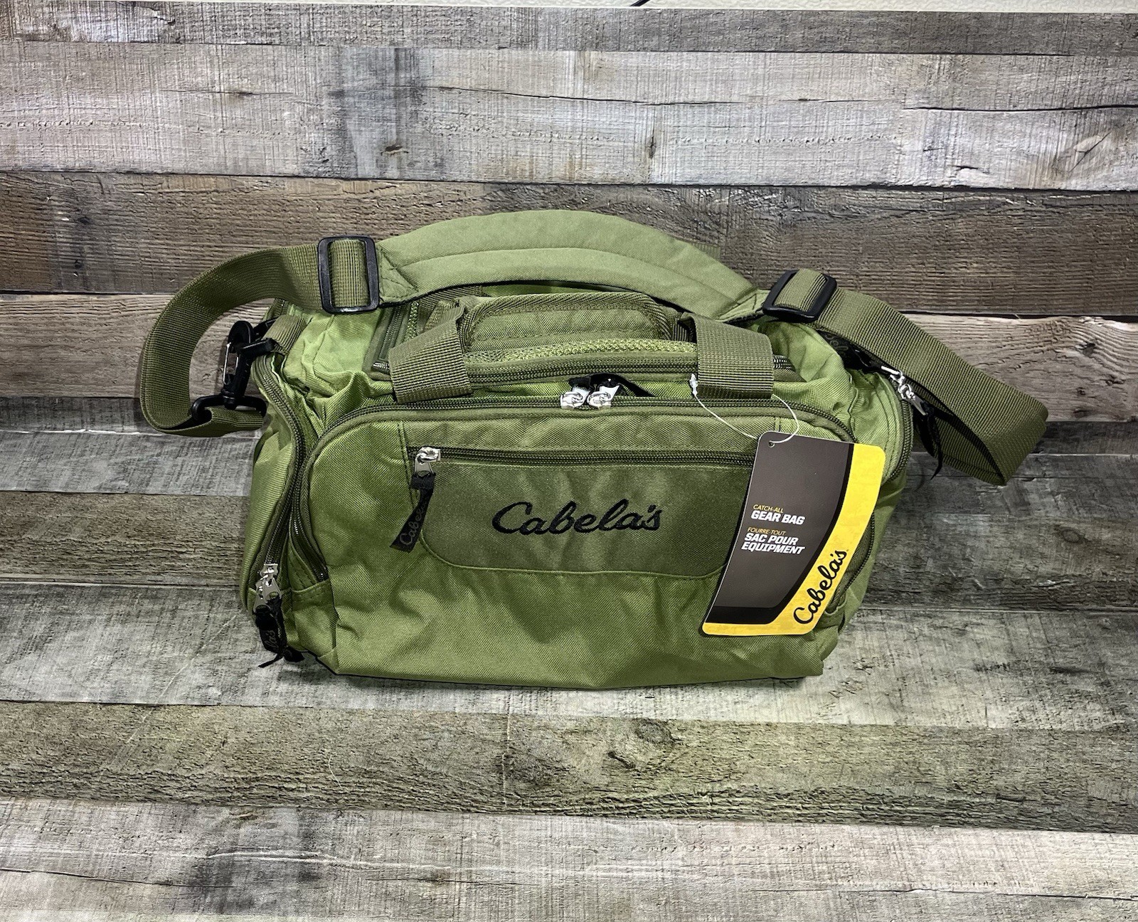 New Cabela's Catch-All Green 16x8x10 Gear Bag Hunting/Fishing/Camping With Strap