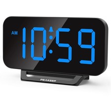 Small Digital Alarm Clock for Bedrooms, Loud for Heavy Sleepers