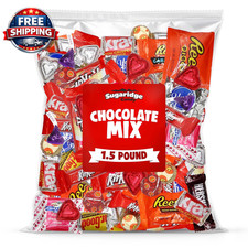 Bulk Chocolate Candy Individually Wrapped - 1.5 Pound Assorted Chocolate Candy V