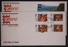 Dominica 1036-1039 und Block 120 gestempelt als FDC / Pilze #GC079