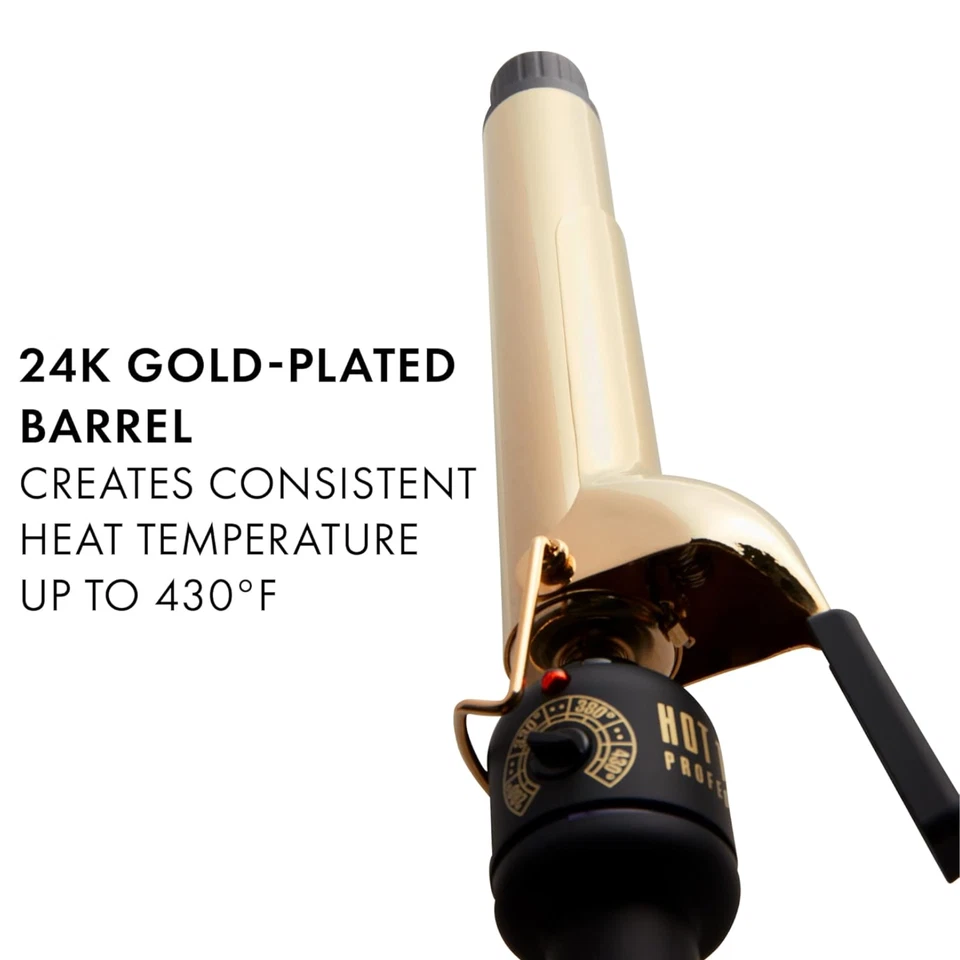 Hot Tools Pro Styler 1 1/4" Curling Wand Iron 24K Gold Long Barrel HT1110XL - Image 2 of 4