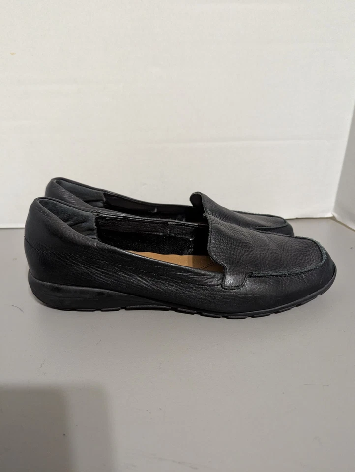 Mocasines Easy Spirit para mujer talla 9,5 Abide, cuero negro Foto 2 de 4