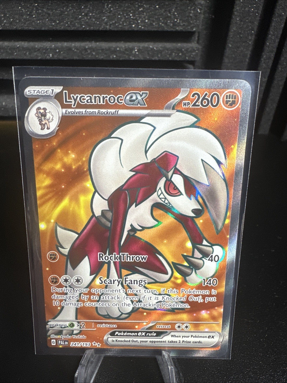 Lycanroc ex Full Art Ultra Rare 241/193 Paldea Evolved Pokémon TCG NM