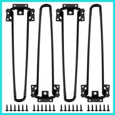4PCS Folding Hairpin Table Legs 12.6 Inch Heavy Duty Steel Legs, Tool-Free In...