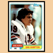 Dan Hampton Rookie #316 1981 Topps Chicago Bears Football Card NFL NM. rookie card picture