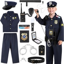 Luucio Police Costume for Kids Police Officer Costume for Kids with Accessorie