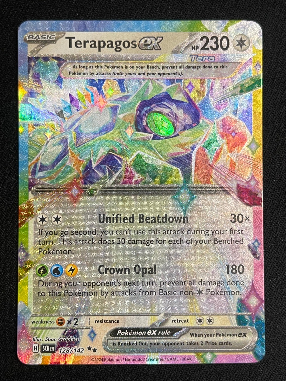 Pokemon Terapagos ex - Double Rare SV07: Stellar Crown 128/142 NM