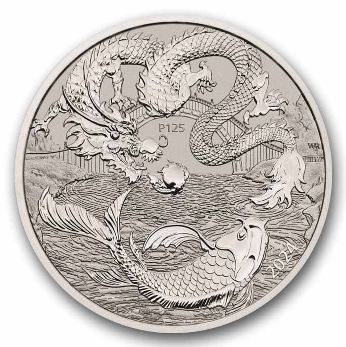 2024 AUS 1 oz Platinum Myths & Legends Rev. Proof Dragon