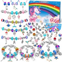 Armband-Bastelset Kinder, Einhorn-Perlen, DIY Schmuck Ab 6 Jahren