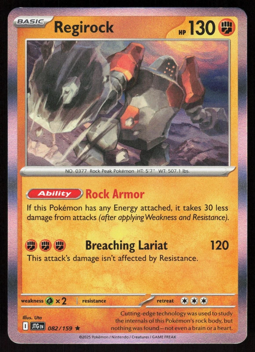 pokemon regirock card Pokemon Sword and Shield Ultra Rare Holo Regirock V #104