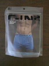 C-IN2 Men's Super Bright Beau Blue Charcoal Boxer Short Large