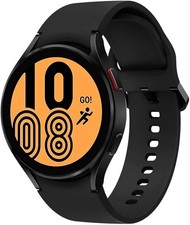 Samsung Galaxy Watch4 44mm Black Aluminum Case with Balck Sports Silicone Band