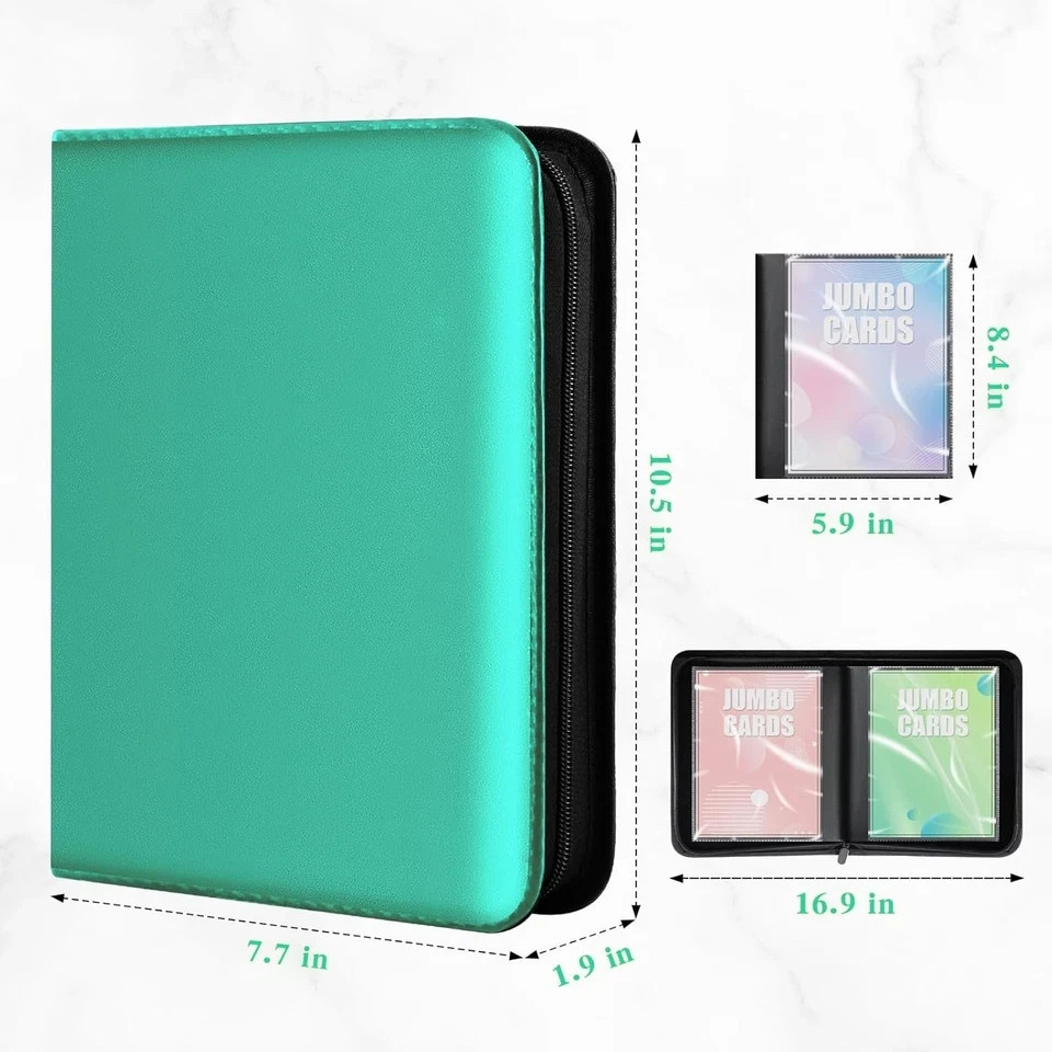 Jumbo Card Binder  PU Leather Ringless Card Collection Binder with 60  Pockets, | eBay