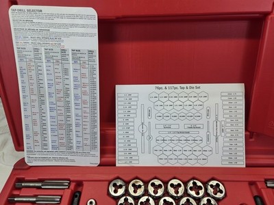Snap On TOOLS Tap And Die Set 76 Piece Metric And Standerd SET