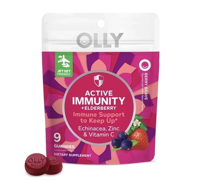 OLLY Active Immunity Elderberry Gummy Supplement 9ct *06/26*