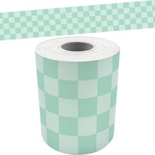 Teacher Created Resources Cool for School Green Checkers Straight Rolled Border