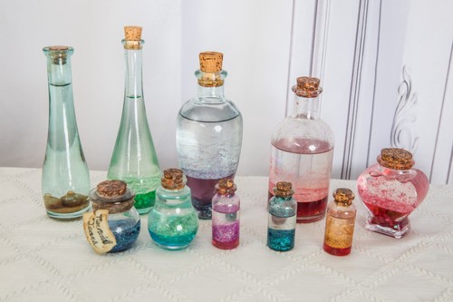 Potion Bottles Set of 10 Decoration Fantasy Party LARP