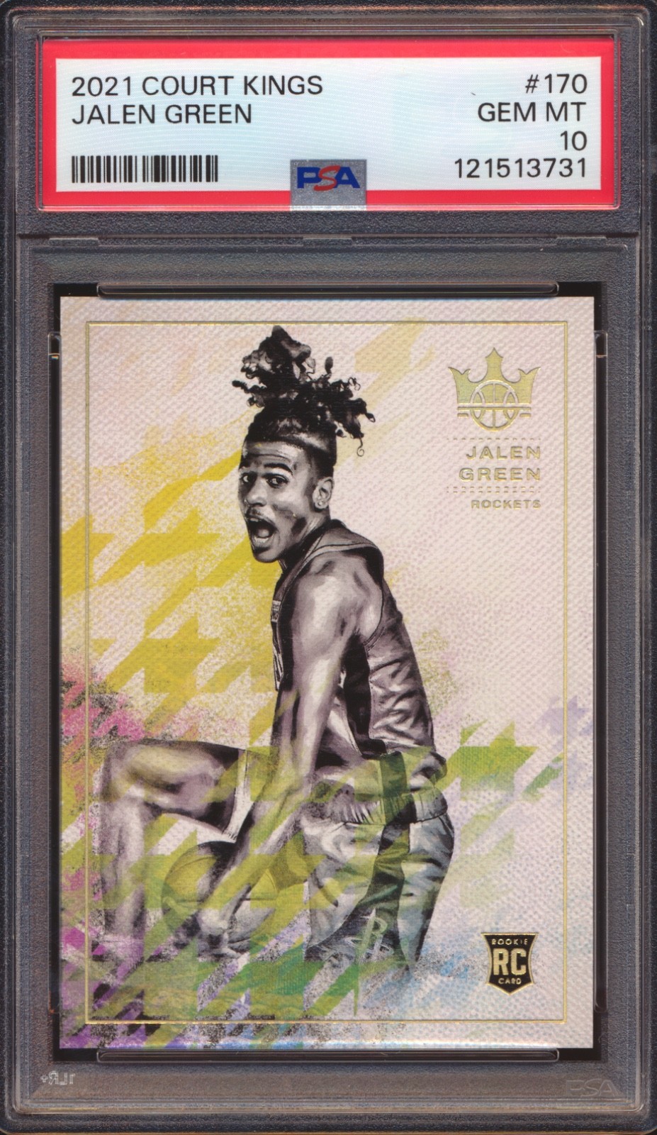 2021 PANINI COURT KINGS JALEN GREEN #170 LEVEL 4 IV ROOKIE PSA 10!