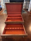 Wooden Silverware Flatware Storage Chest Box Drawer McGraw tarnish proof vintage