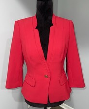 White House Black Market Red Tailored soft drape Blazer Jacket size 4 NEW