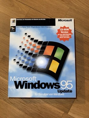 RARITÄT Microsoft Windows 95 Update Deutsch in BigBox Vintage Original verpackt 