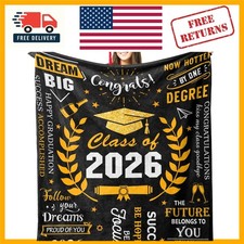 2026 Graduation Throw Blanket 50" x 60" - Cozy Versatile for All Ages