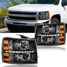 LED DRL Headlights Assembly for 2007-2013 Chevy Silverado 1500
