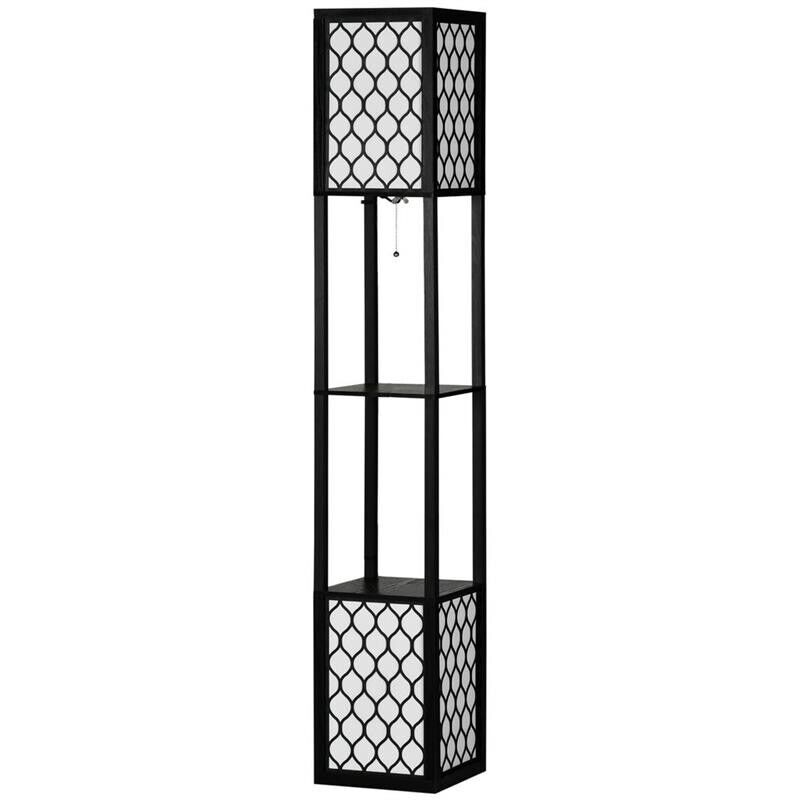 Lampada Aesthetic Nera con Scaffali - Must-Have Arredamento