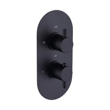 Black 2 Outlet Concealed Thermostatic Shower Valve with Dual Control -  ARIMB011