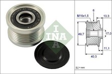 INA Generatorfreilauf Riemenscheibe Lichtmaschine für NISSAN