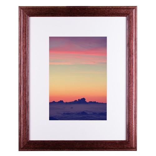 Wiltshire 236, Simple Red Hardwood Picture Frame with Single White Mat - Disp...