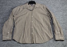 Chaps Men’s Long Sleeve Vertical Striped Dress Shirt Size XL